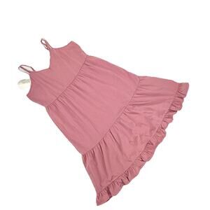 Grace Karin Women’s XL Mauve Tiered Midi Sundress Double Spaghetti Strap Beachy